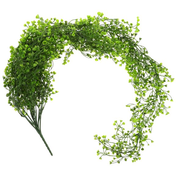 OUNONA Fade Resistant Fake Fern Wall Hanging Plant with Adjustable Green Vines