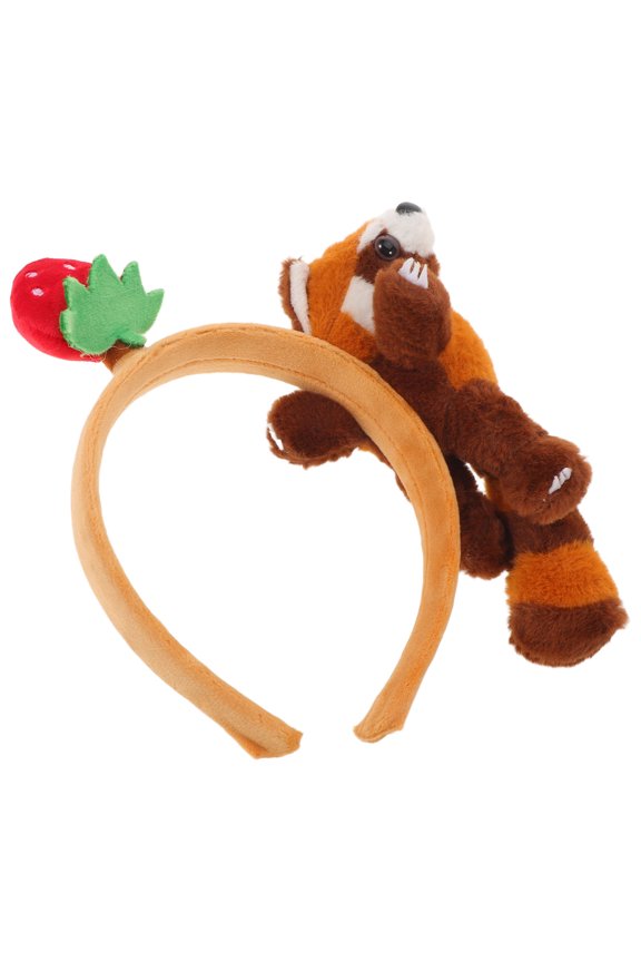 Soft Plush Raccoon Hairband Cute Animal Headband for Washing Face Spa Makeup and Cosplay