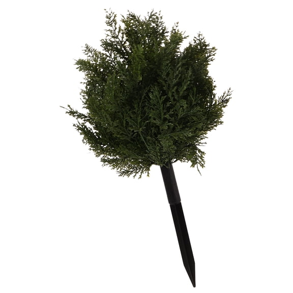 OUNONA Outdoor Artificial Topiary Tree with Ground Spike Weather Resistant Faux Cedar Bush