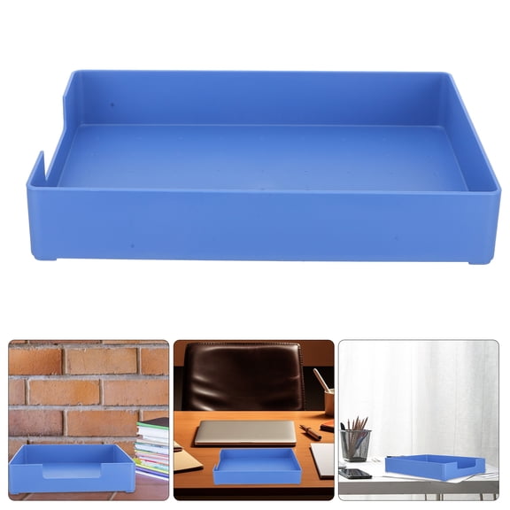 OUNONA Favor Pallet Desktop Storage Box Office 33.00X24.50X5.50CM Blue