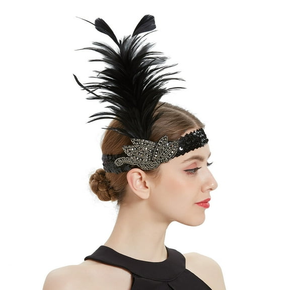 OUNONA Feather Headband Braids Accessories Hair Strap Faux Plume