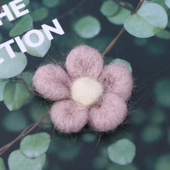OUNONA Felt Five-Petal Flower Craft Accessory for Hair Clips, Decorations, Handmade Projects and Crafting