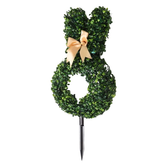OUNONA Topiary Bunny Fake Plant Outdoor Garden Green 1Pack