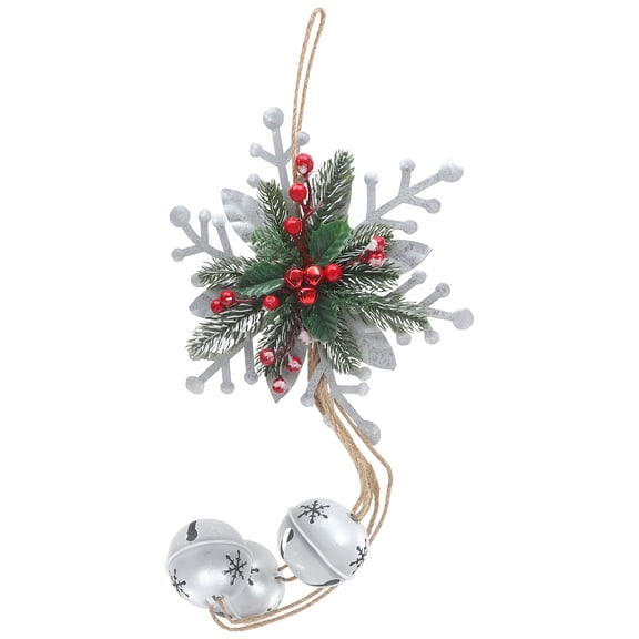 OUNONA Metal Festive Bell Hanging Decoration 1 Pack for New Year Party and Holiday Celebration