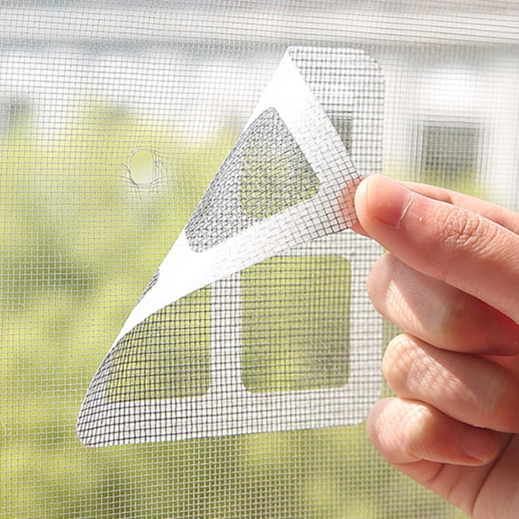 OUNONA Fiberglass Repair Kit 20pcs Window Screen Mesh Sticker Self-Adhesive Window Screen Repair Patch For Home Use