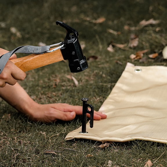 OUNONA Fireproof Grilling Mat 1 Sheet Rectangular Fire Retardant Khaki Camping