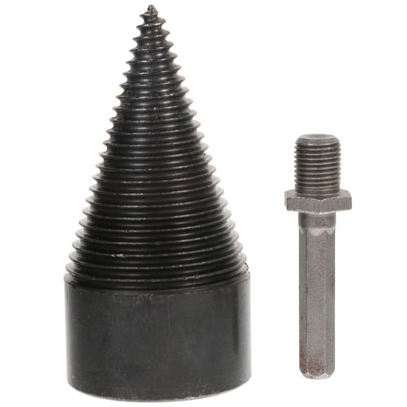 Wood Splitter Drill Bit for Home Use Made of Steel Black Color 1 Piece