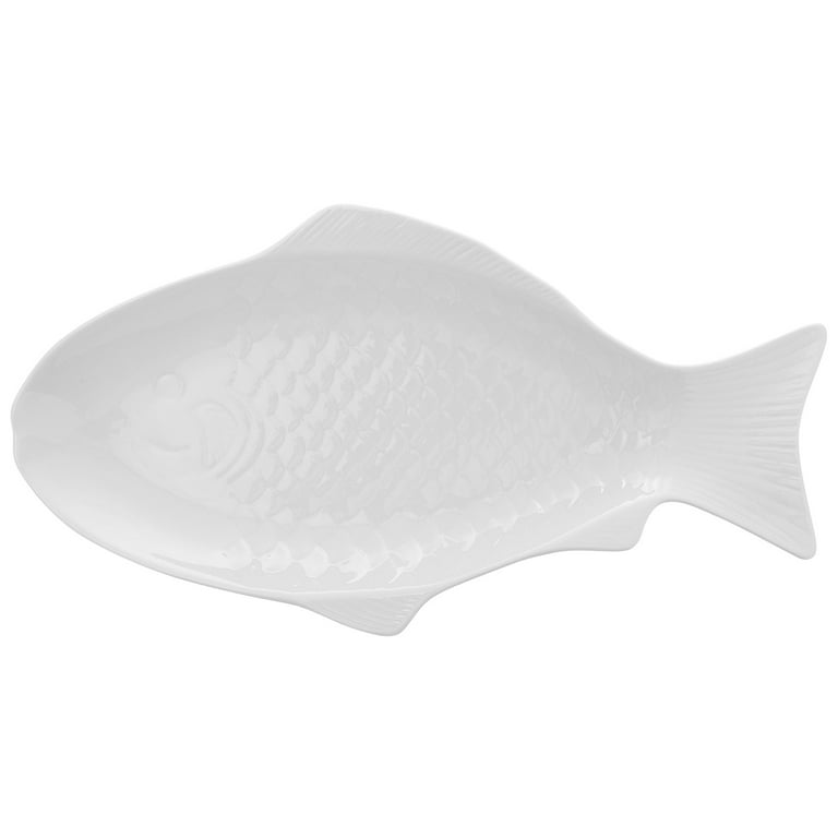 OUNONA Fish Serving Plate Ceramic Platter Plates Plate Tray Shaped Platter Dish Snack Steak Porcelain Patternsushi Tray Walmart