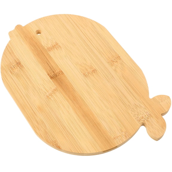 OUNONA Fish Shaped Wood Cutting Board for Kitchen Food Serving and Pizza Slicing