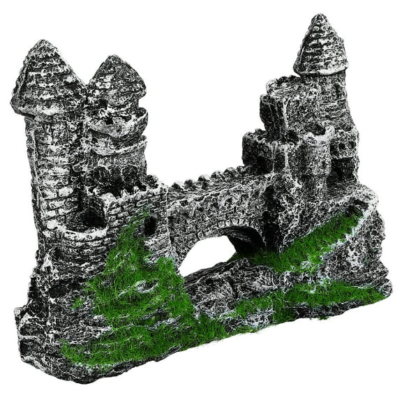 OUNONA Aquarium Castle Fish Tank Castle Aquarium Decoration Fish Tank Decorations Hideout Stone Ornament