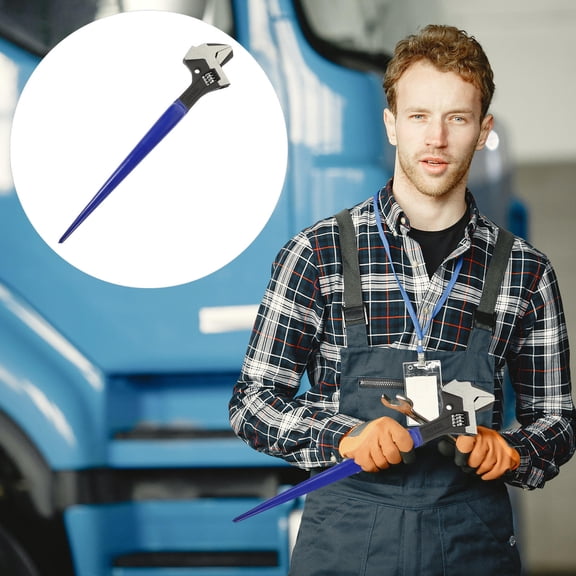 NUOLUX Multi Color Heavy Duty Adjustable Spud Wrench with Reversible Jaw and Tapered Handle