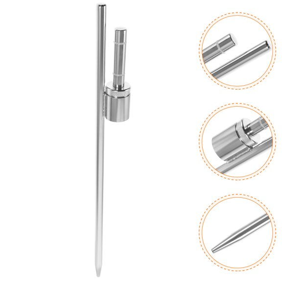 OUNONA Flagpole Ground Stake Stainless Steel Fixed Spike Stable Holder for Telescoping and Sectional Flag Poles