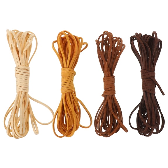 OUNONA Flat Faux Suede Cord Necklace Rope for Handmade Beading and Bracelet Craft Projects