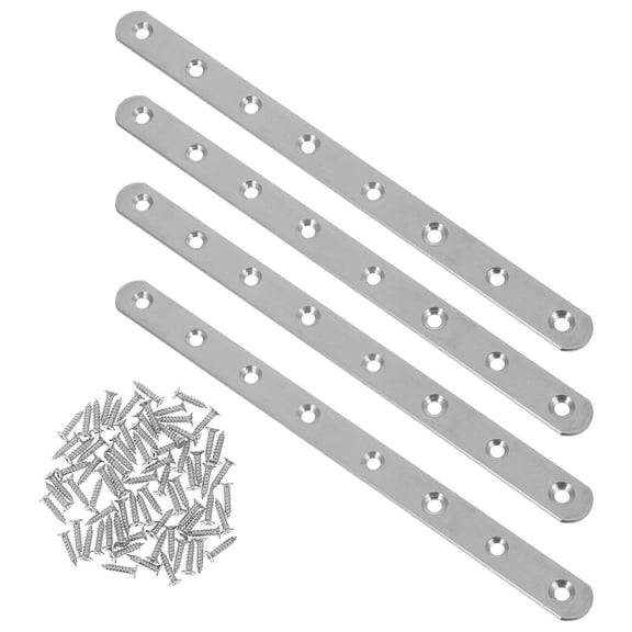 OUNONA Flat Plate Bracket Repair Board 29.50X1.90X0.30CM Silver