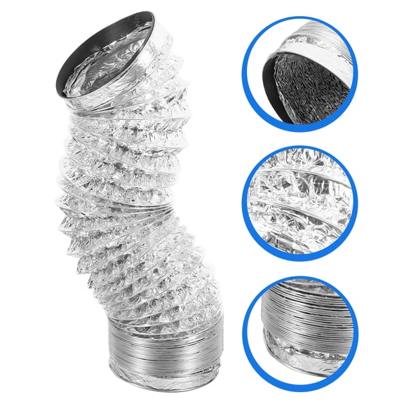 OUNONA Flexible Chimney Flue Aluminum Foil Exhaust Pipe Range Hood Exhaust Hose Stove Exhaust Hose