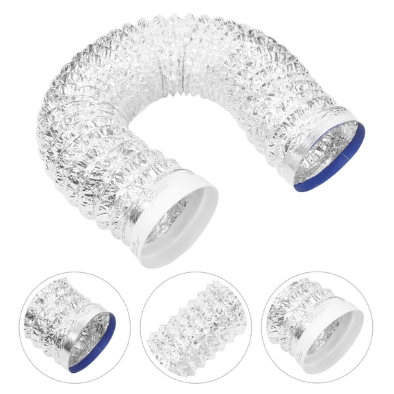 Tineasur Flexible Silver Aluminum Foil Chimney Flue Simple and Practical Home Vent Hose