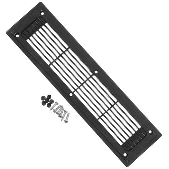 OUNONA Floor Vent Screen Vent Cover Rectangle Plastic Black 1Pcs for RV Boat Use