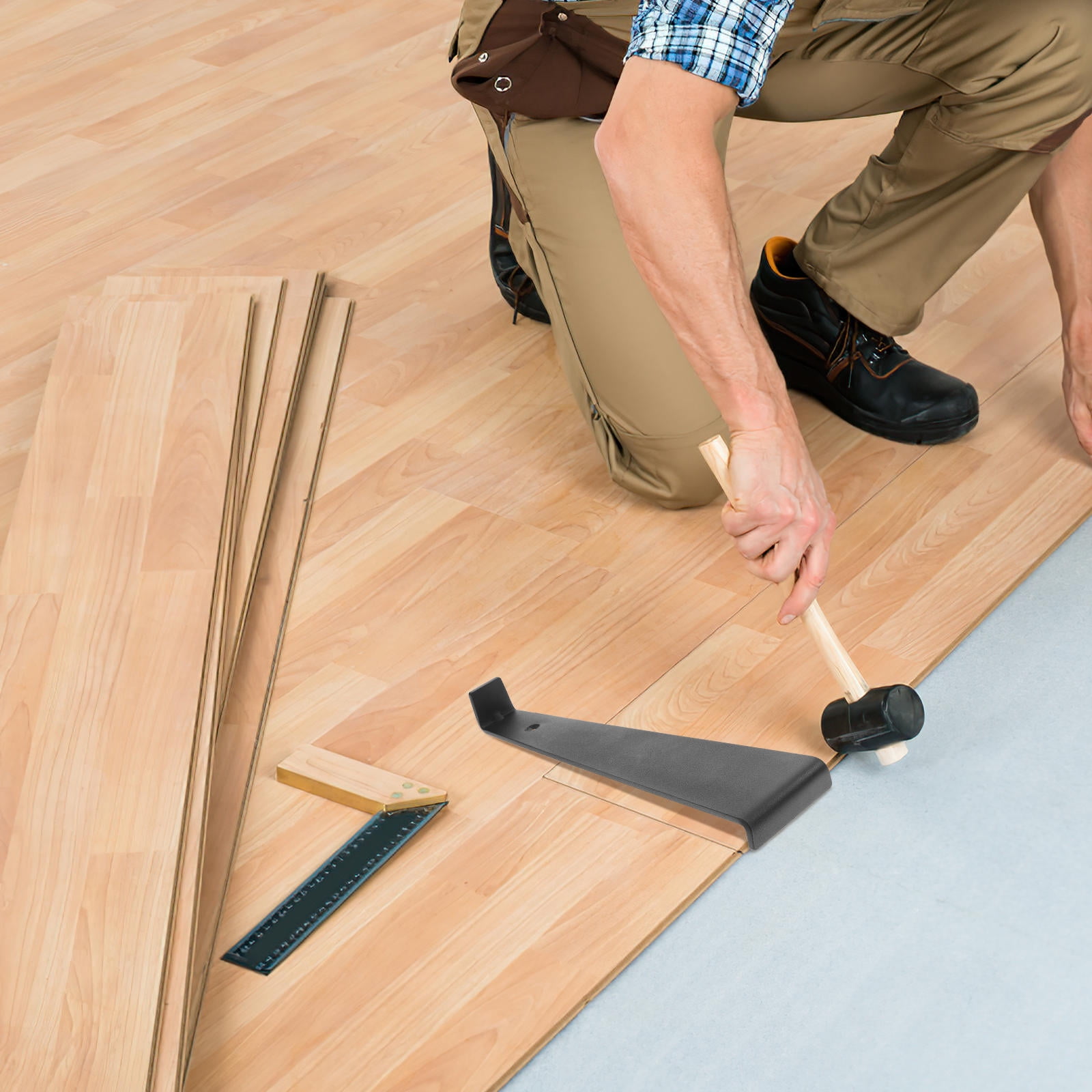 OUNONA Flooring Installation Bar Wooden Floor Fitting Tool for DIY Home Improvement