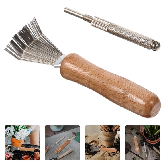 OUNONA Floral Arranging Tool Pin Straightening Tool Kenzan Needle Rake Cleaner 11X3CM