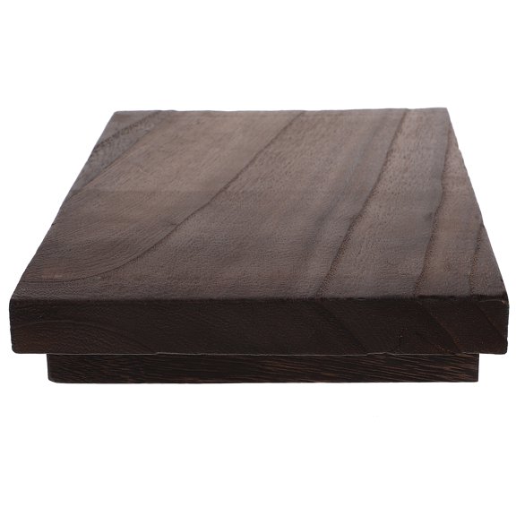 NUOLUX Dark Brown Wooden Flower Pot Stand Smooth Edges for Succulent and Bonsai Display