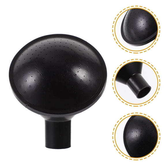 OUNONA Black Garden Watering Can Sprinkler Cap Easy Install Plastic for Fine Plant Watering