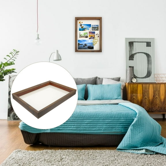 OUNONA Flowers Shadow Boxes Display Cases Frame Shadowbox Large Office Coffee