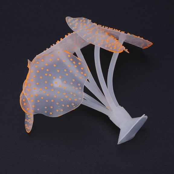 OUNONA Fluorescent Fish Tank Decoration Fish Tank Decoration Orange 1Pack