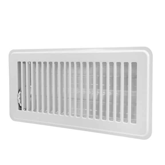 OUNONA Metal Floor Vent Cover White with Protective Screen for Home Air Circulation