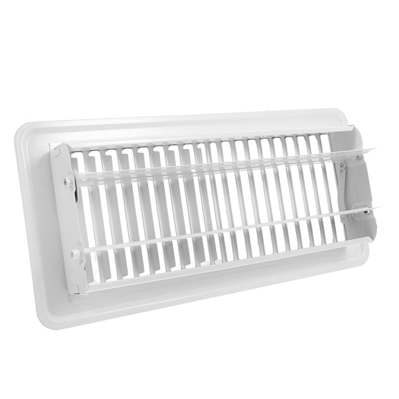 OUNONA Flush Mount Floor Vent Cover in White Metal with Universal Fit for Home and Office Use