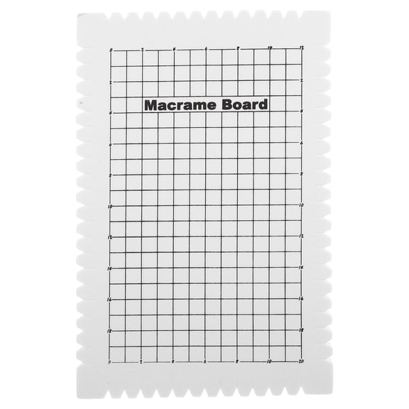 OUNONA White Foam Macrame Board for Crafts with Clear Grid Design Ideal for Decor and Knotting Projects 15.75 x 11.75 Inches