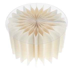 FOLOYORI Elegant Beige Paper Plastic Roman Column Stand for Wedding Decor