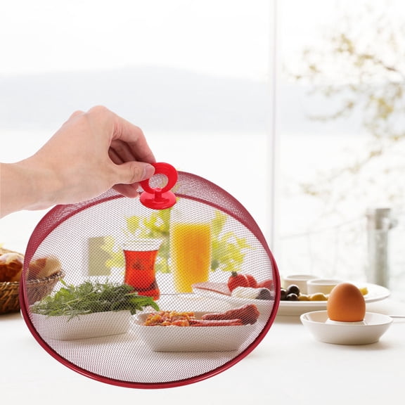 OUNONA Food Tents with Iron Mesh Design Large Mesh Food Tents Fruit Screen Food Net Large Dome Plate Covers for Dinner Plates Reusable Picnic Food Dome