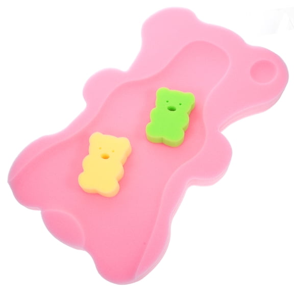 OUNONA Newborn Baby Mat Pu Sponge Bath Assistance Random Color 1Pcs