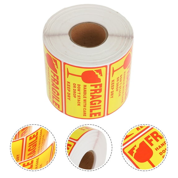 OUNONA Fragile Name Small Size Stickers Coated Paper Label