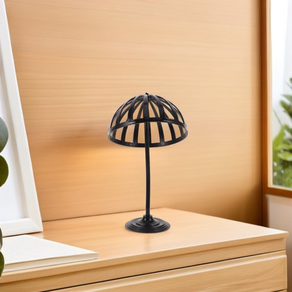 OUNONA Freestanding Dome Shape Hat Holder Plastic Stand for Multiangle Display of Caps and Wigs