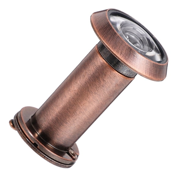 OUNONA Front Door Peephole Viewer in Brown Zinc Alloy with Wide Angle Lens for Clear and Secure Home Entry