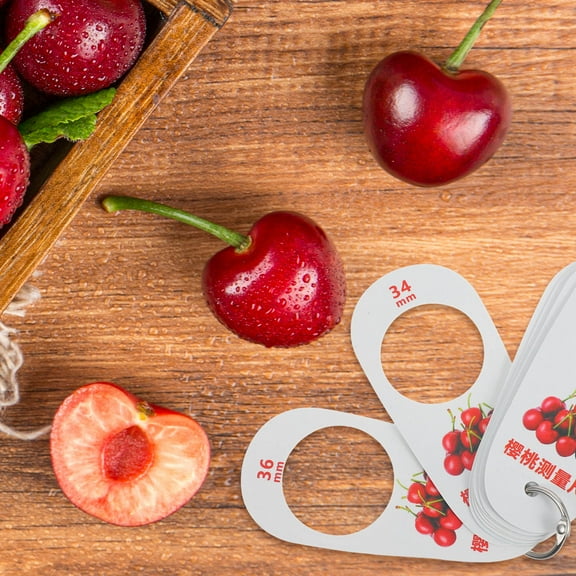OUNONA Plastic Fruit Diameter Measuring Circle Ruler Tool for Accurate Cherry and Blueberry Size Measurement