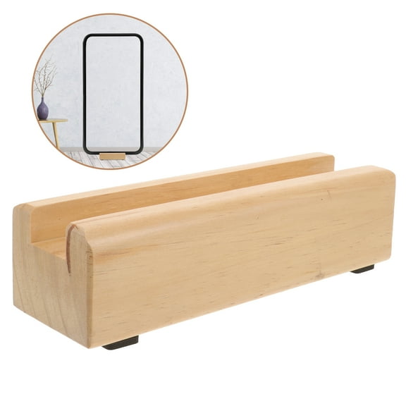 Homoyoyo Stable Wooden Floor Mirror Base in Light Brown, Support for Various Mirror Sizes, Home and Bathroom Use