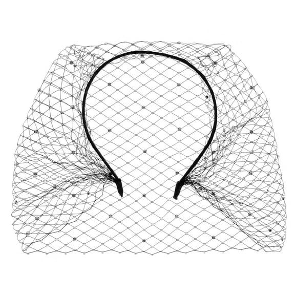 OUNONA  Funeral Veil Black Veils for Women Bandana Rave Hair Accessories Part Film Bride