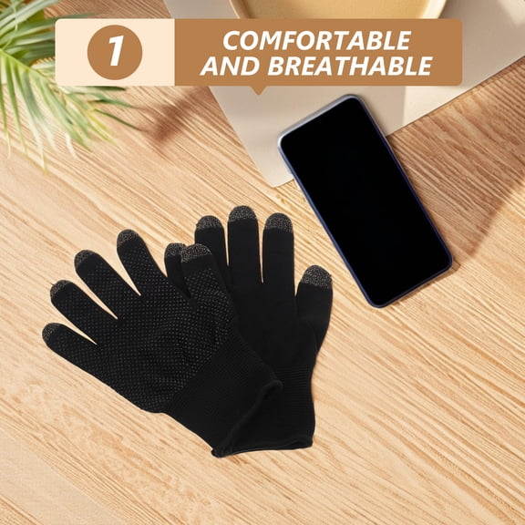 OUNONA Gaming Gloves for Touchscreen, High-Sensitive Anti-Sweat Breathable Seamless Game Gloves for Mobile Games