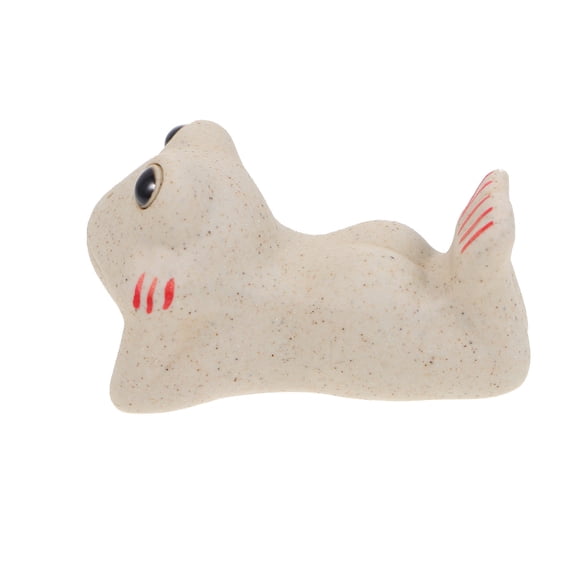 OUNONA  Garden Frog Figurine Tea Pet Decorative Frog-shaped Adornment