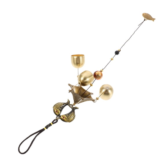 BALAHAPY Metal Wind Chime Golden Copper Alloy 1Pack 15.7x2.4x2.4in