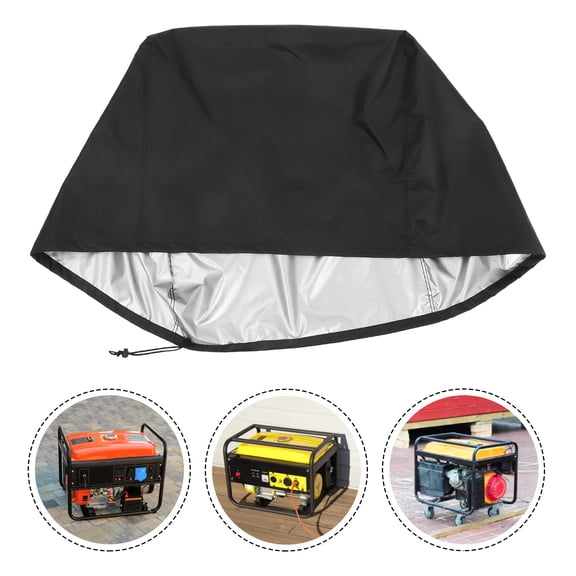 OUNONA Black Waterproof Generator Cover Outdoor Heavy Duty Fabric Shelter for Home Equipment