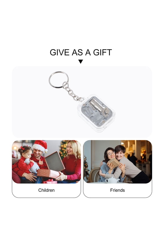 Musical Keychains Delicate Keyring Acrylic 1Set 4.5x1.3x0.6In