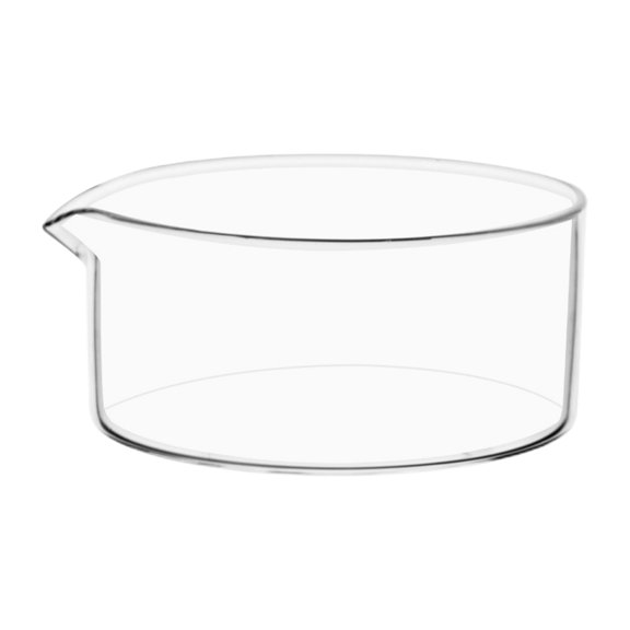 OUNONA Glass Crystallizing Bowl with Spout for Laboratory Refining Use