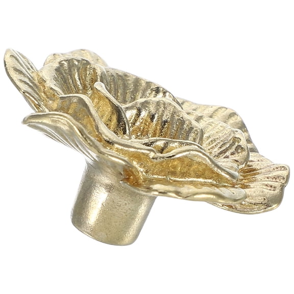 OUNONA Brass Cabinet Door Knobs Rose Flower Design Kitchen Drawer Handle 1 Piece Decorative Hardware