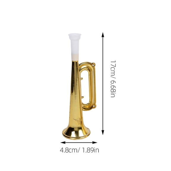 Tineasur 15-Pack Golden Trumpet Prop Cheering Horns for Fans, and Sports Event Accessories