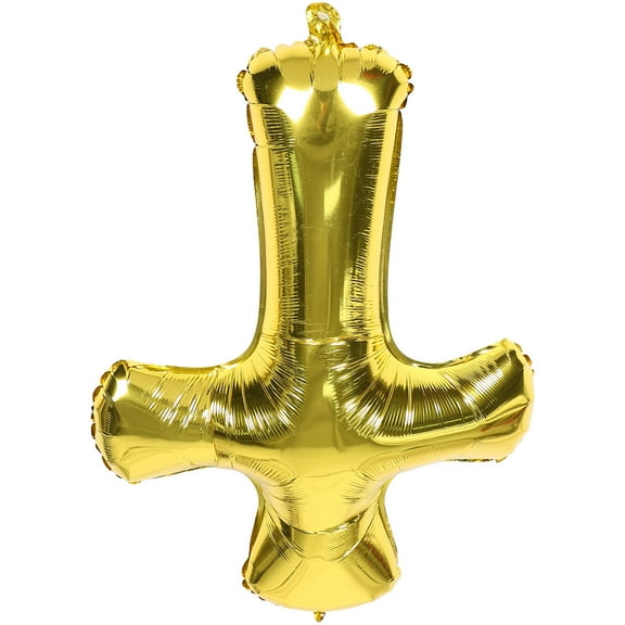 OUNONA Golden Baptism Party Balloon Cross Shape Decoration for Sacrament Celebrations