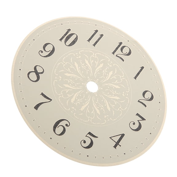 OUNONA Golden Iron Clock Dial Replacement Round Plate for Wall Clock Parts and Accessories