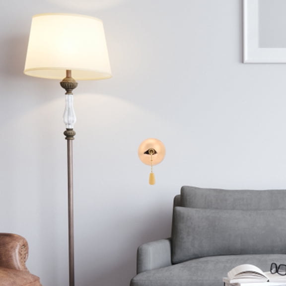 OUNONA Golden Iron Lamp Pull Switch for Home Ceiling Fans Chandeliers and Lamps, 2pcs